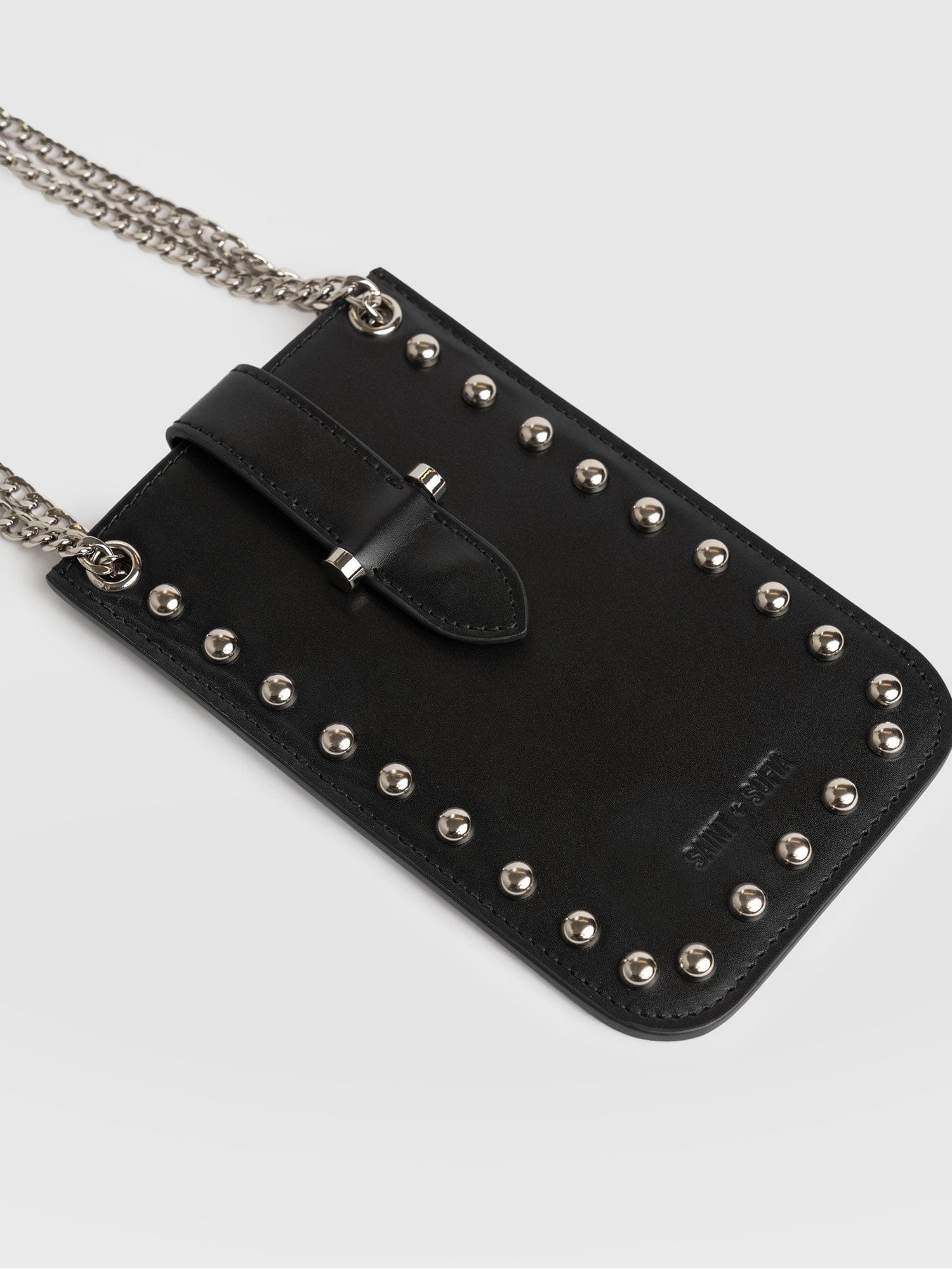 Hoxton Studded Phone Bag Black - Women's Phone Bag | Saint + Sofia® USA